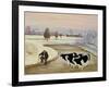 Cows in a Winter River-Margaret Loxton-Framed Giclee Print