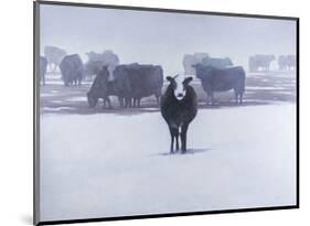 Cows in the Snow-Todd Telander-Mounted Art Print