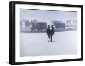 Cows in the Snow-Todd Telander-Framed Art Print