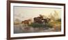 Cows in the Water Meadows-Thomas Cooper-Framed Giclee Print
