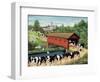 Cows in West Arlington-Lowell Herrero-Framed Art Print