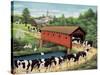 Cows in West Arlington-Lowell Herrero-Stretched Canvas