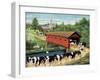 Cows in West Arlington-Lowell Herrero-Framed Art Print