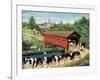 Cows in West Arlington-Lowell Herrero-Framed Art Print