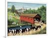 Cows in West Arlington-Lowell Herrero-Framed Art Print