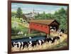 Cows in West Arlington-Lowell Herrero-Framed Art Print