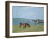 Cows on the Banks of the Seine at Saint-Mammes (Pastel)-Alfred Sisley-Framed Giclee Print