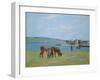 Cows on the Banks of the Seine at Saint-Mammes (Pastel)-Alfred Sisley-Framed Giclee Print