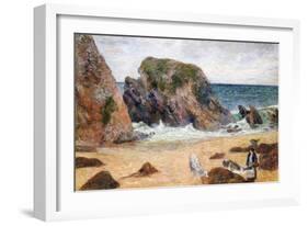 Cows on the Seashore-Paul Gauguin-Framed Giclee Print
