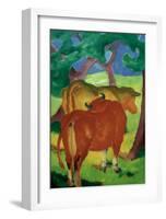 Cows under trees-Franz Marc-Framed Giclee Print