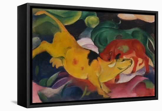 Cows Yellow, Red and Green, 1912-Franz Marc-Framed Stretched Canvas