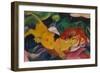 Cows Yellow, Red and Green, 1912-Franz Marc-Framed Giclee Print