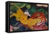 Cows Yellow-Red-Green, 1912-Franz Marc-Framed Stretched Canvas