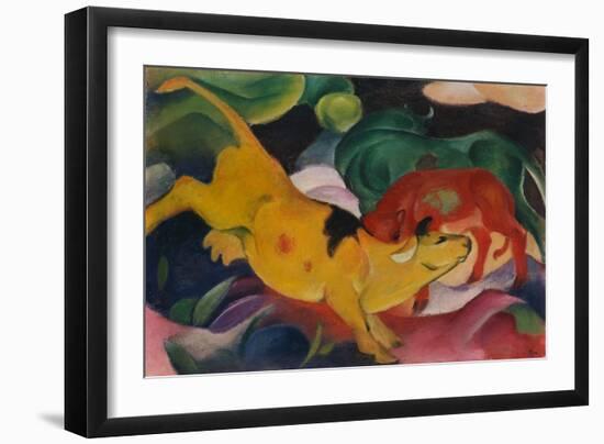 Cows Yellow-Red-Green, 1912-Franz Marc-Framed Giclee Print