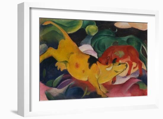 Cows Yellow-Red-Green, 1912-Franz Marc-Framed Giclee Print