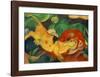 Cows, yellow, red green-Franz Marc-Framed Giclee Print