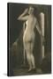 Coy Nude at Wardrobe Door-null-Stretched Canvas