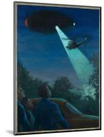 Coyne Helicopter Observes a UFO-Michael Buhler-Mounted Art Print