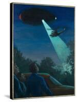 Coyne Helicopter Observes a UFO-Michael Buhler-Stretched Canvas