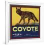 Coyote Brand - Upland, California - Citrus Crate Label-Lantern Press-Framed Art Print