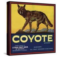 Coyote Brand - Upland, California - Citrus Crate Label-Lantern Press-Stretched Canvas