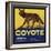 Coyote Brand - Upland, California - Citrus Crate Label-Lantern Press-Framed Art Print