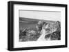 Coyote on Prairie Lurking for Prey-Philip Gendreau-Framed Photographic Print