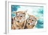 Coyote Pair & Blue Winter Sky-null-Framed Art Print