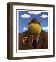 Coyote Portrait of Magritte-Markus Pierson-Framed Limited Edition