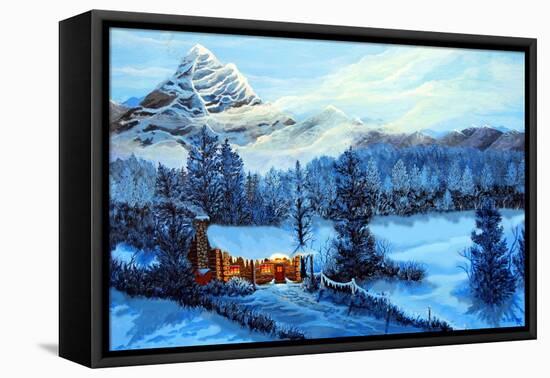 Cozy Cabin-Bonnie B. Cook-Framed Stretched Canvas