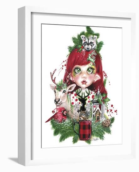 Cozy Christmas Claire - MunchkinZ Elf-Sheena Pike Art And Illustration-Framed Giclee Print