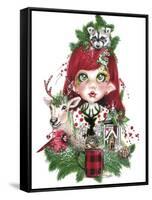 Cozy Christmas Claire - MunchkinZ Elf-Sheena Pike Art And Illustration-Framed Stretched Canvas