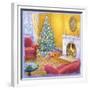 Cozy Christmas Fire-Edgar Jerins-Framed Giclee Print