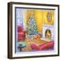 Cozy Christmas Fire-Edgar Jerins-Framed Giclee Print