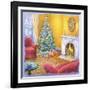 Cozy Christmas Fire-Edgar Jerins-Framed Giclee Print