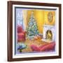 Cozy Christmas Fire-Edgar Jerins-Framed Giclee Print