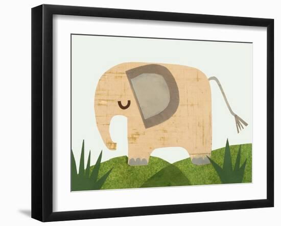 Cozy Corner Elephant-Jenny Westenhofer-Framed Art Print