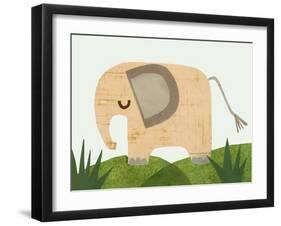 Cozy Corner Elephant-Jenny Westenhofer-Framed Art Print