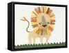 Cozy Corner Lion-Jenny Westenhofer-Framed Stretched Canvas