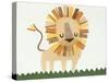 Cozy Corner Lion-Jenny Westenhofer-Stretched Canvas