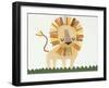 Cozy Corner Lion-Jenny Westenhofer-Framed Art Print