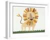 Cozy Corner Lion-Jenny Westenhofer-Framed Art Print