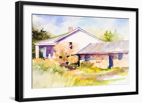 Cozy Cottage II-Jane Slivka-Framed Art Print