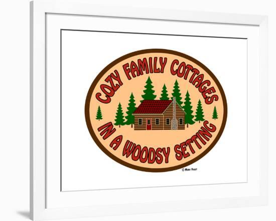 Cozy Cottage Woodsy Setting-Mark Frost-Framed Giclee Print