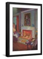 Cozy Hearth Scene-null-Framed Art Print