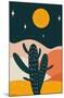 Cozy Joy - Desert Cactus At Night-Trends International-Mounted Poster
