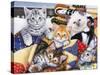 Cozy Kittens-Jenny Newland-Stretched Canvas