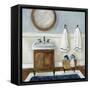 Cozy Navy Bath I-Carol Robinson-Framed Stretched Canvas