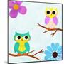 Cozy Owls II-SD Graphics Studio-Mounted Art Print