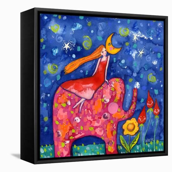 Cozy Up to the Moon-Wyanne-Framed Stretched Canvas